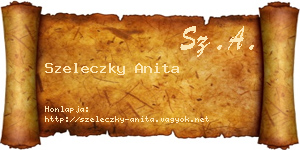 Szeleczky Anita névjegykártya